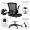 Flash Furniture Mesh Drafting Chair, Padded Flip-up, Back, Seat, Frame: Black BL-X-5M-D-GG - alternate 4